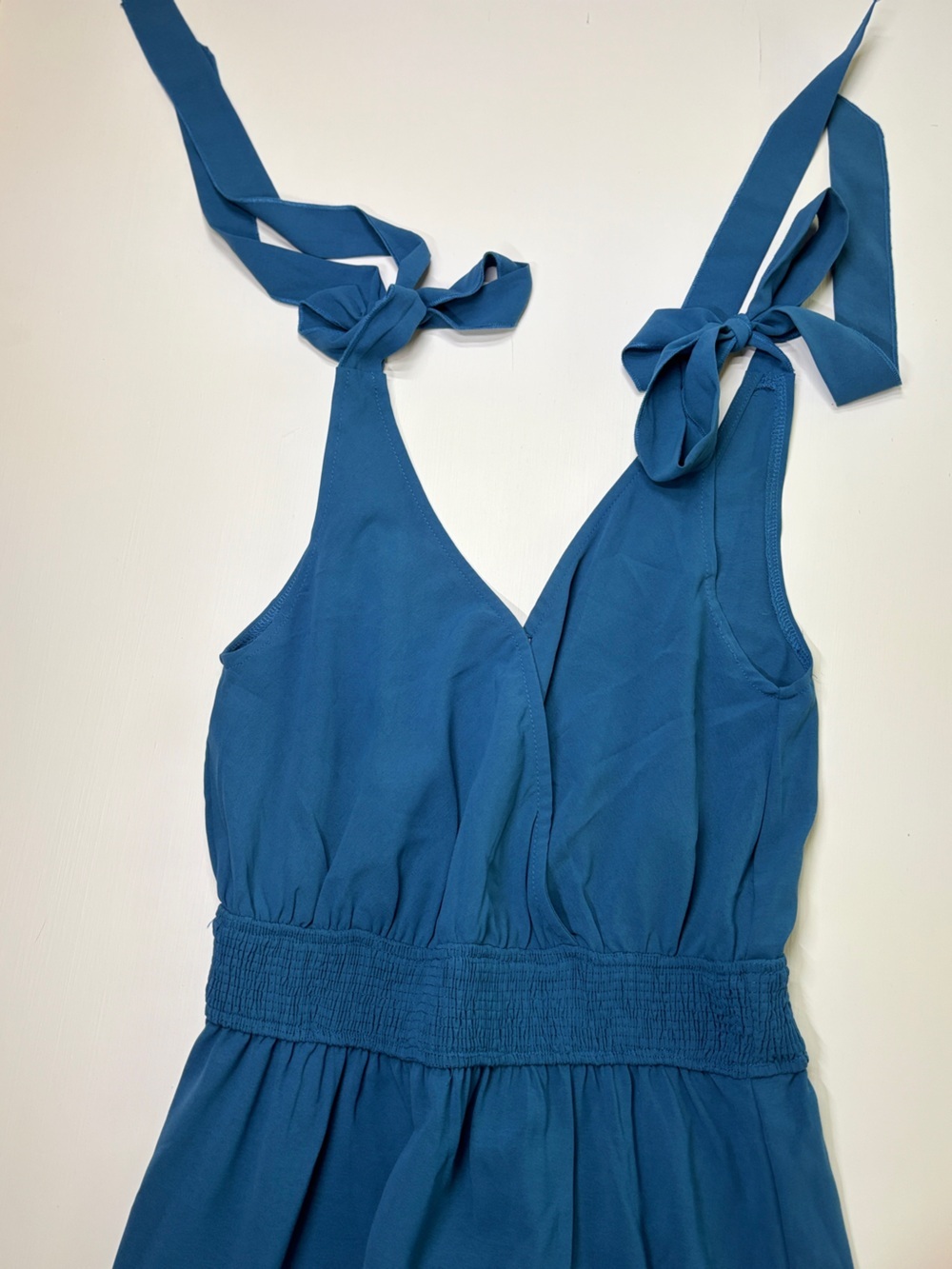 Fashion Blue Tiered Maxi Dress Size S Boho Summer - Picture 2 of 6